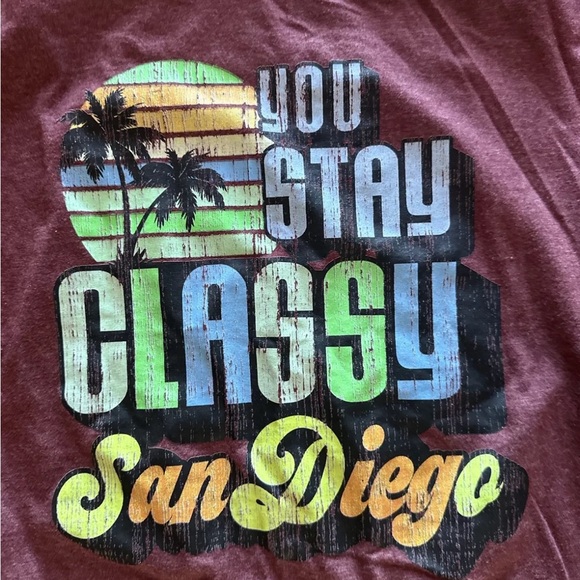 You Stay Classy San Diego Small S Uni Sex T-shirt mill42 Red Shirts - Picture 2 of 9